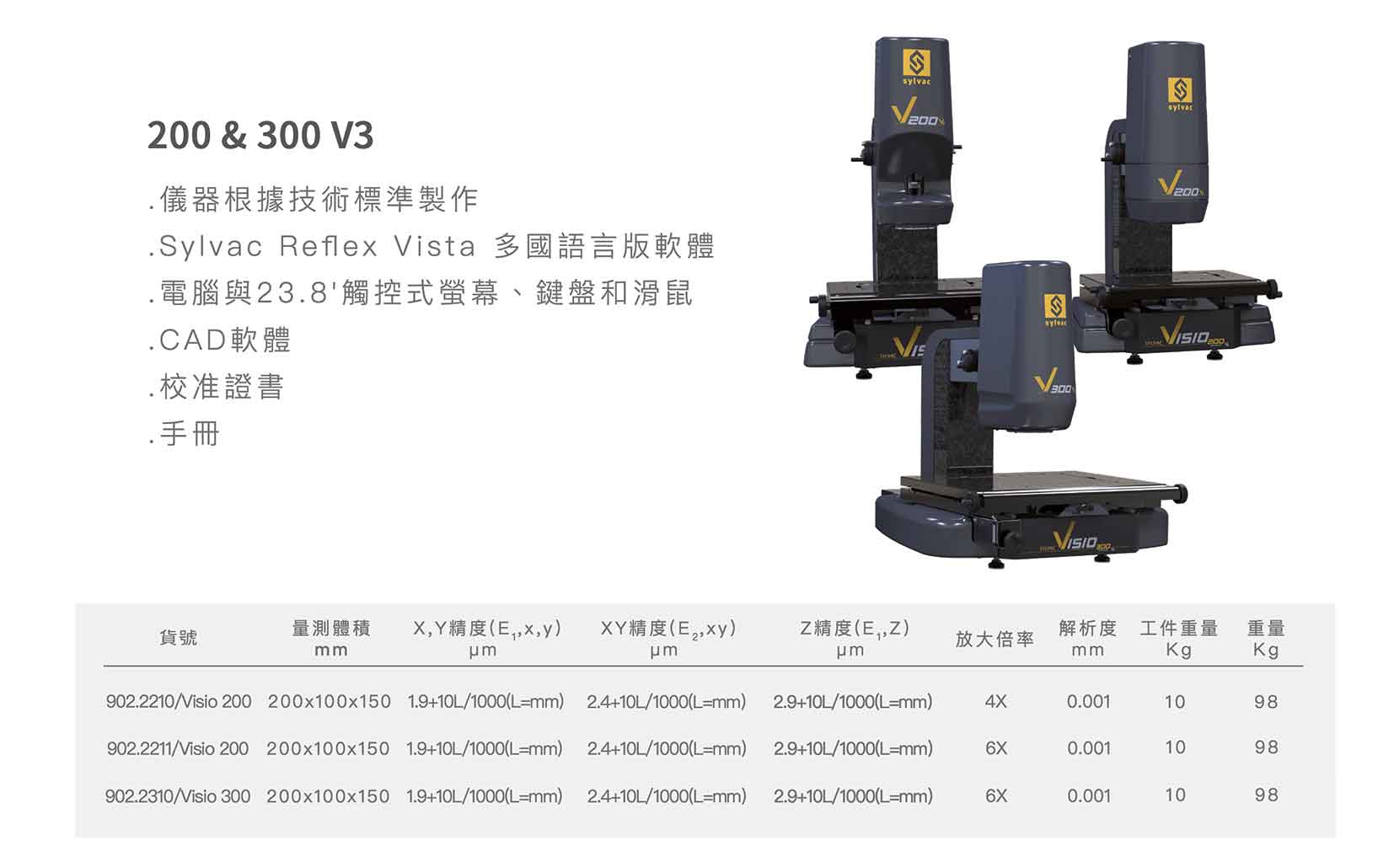 瑞士 Sylvac 卧式轴类光学扫描仪 Visio 系列