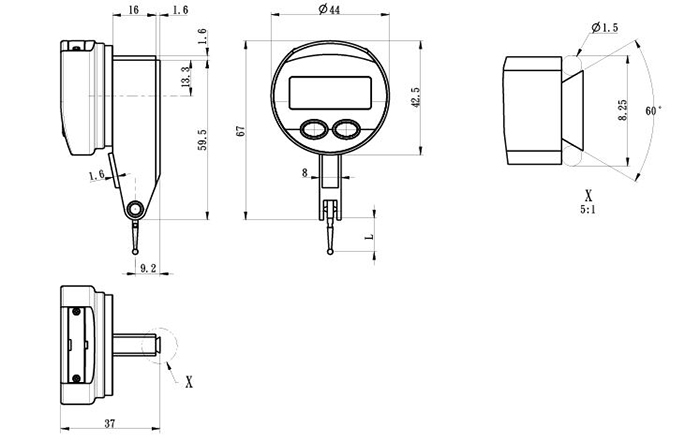 瑞士 Sylvac S_Dial S234 電子槓桿分厘表