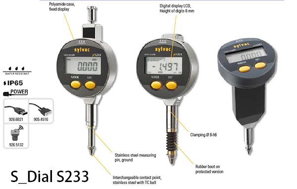 瑞士 Sylvac S_Dial S233 迷你数字分厘表