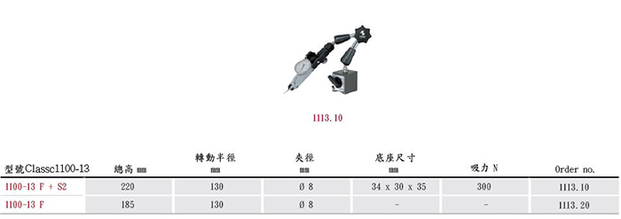 瑞士 Fisso Classic1100-13 傳統式萬向磁性座